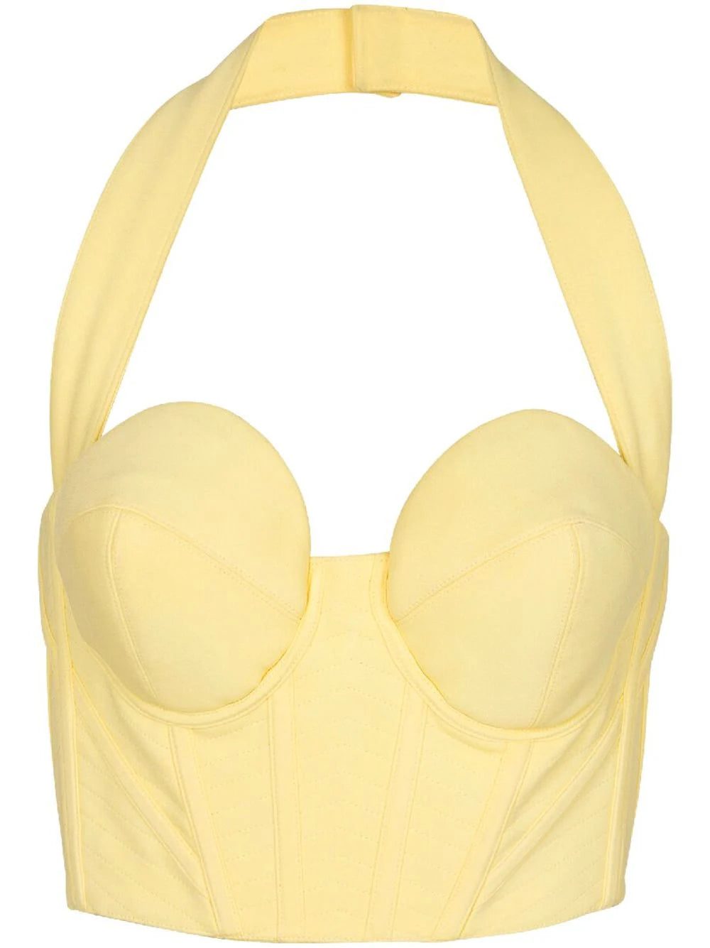 Balmain halterneck corset top