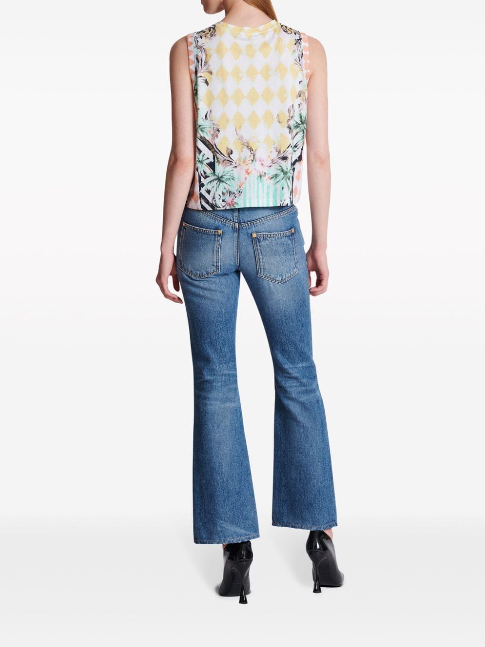 Balmain baroque-print tank top - Image 4