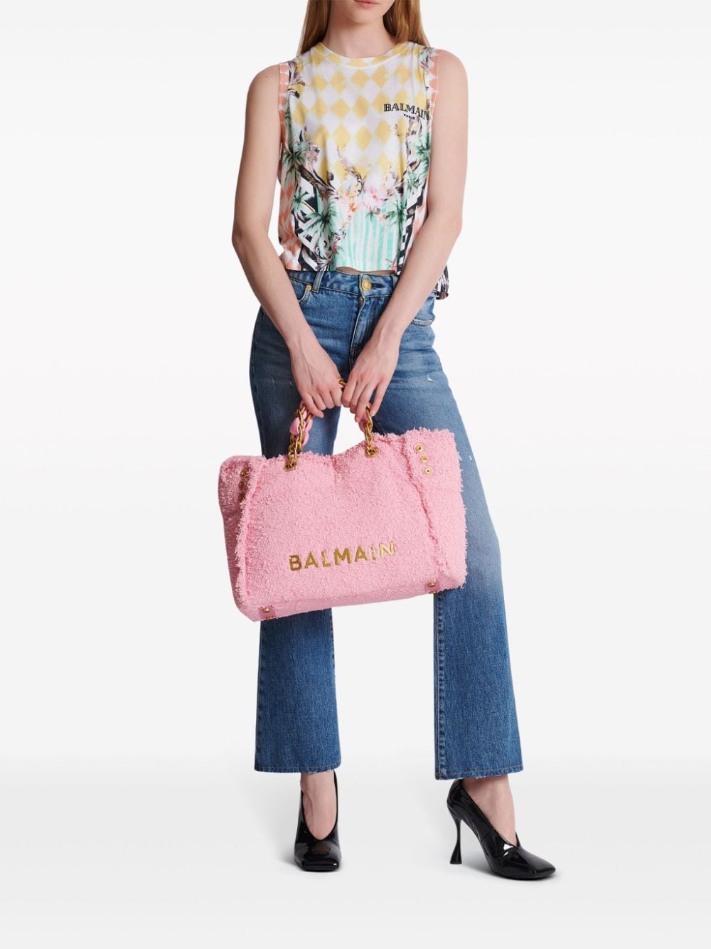 Balmain baroque-print tank top - Image 2