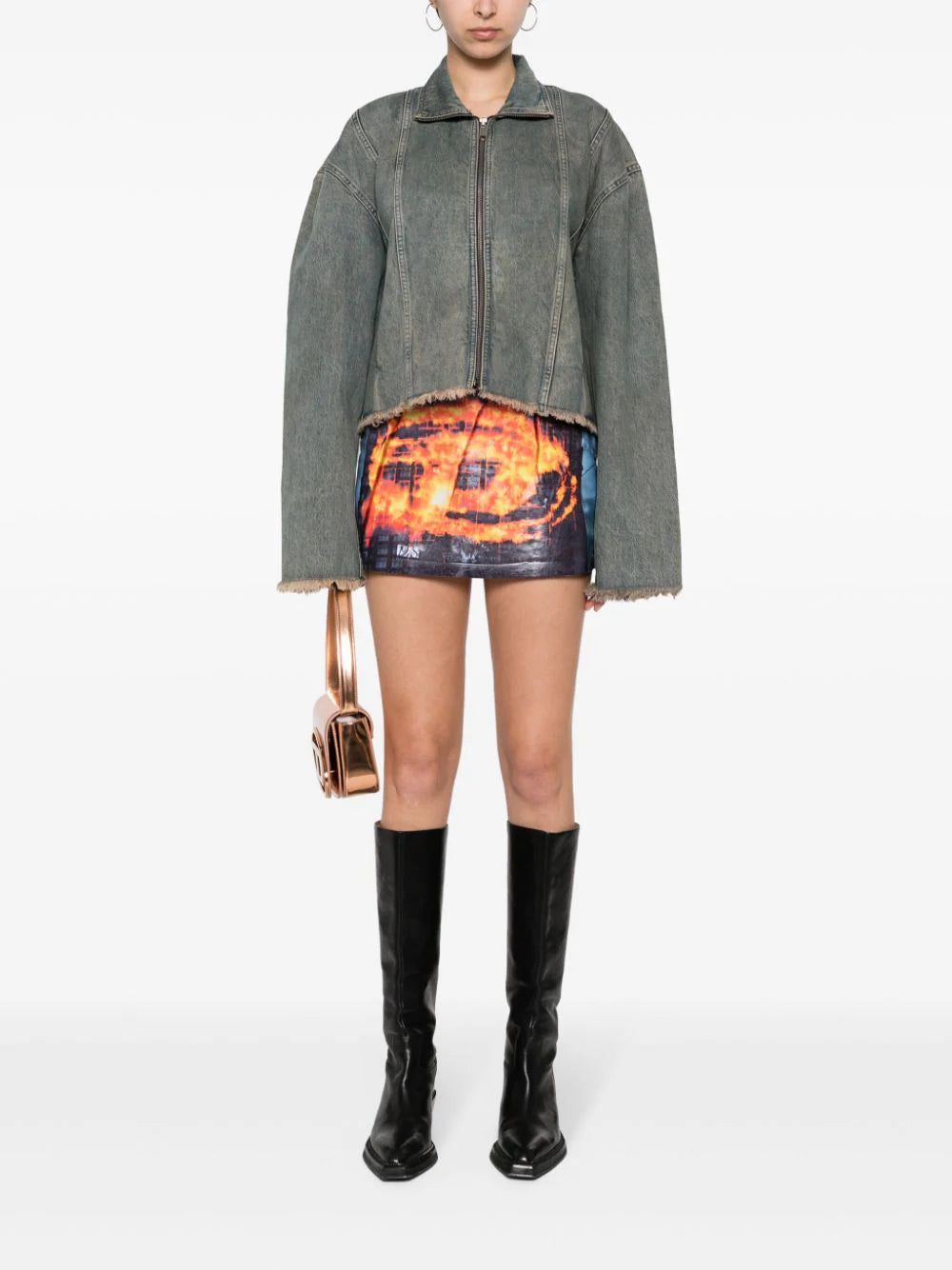 Diesel Oval D-print mini skirt - Image 2