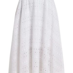 Karl Lagerfeld broderie-anglaise cotton midi skirt