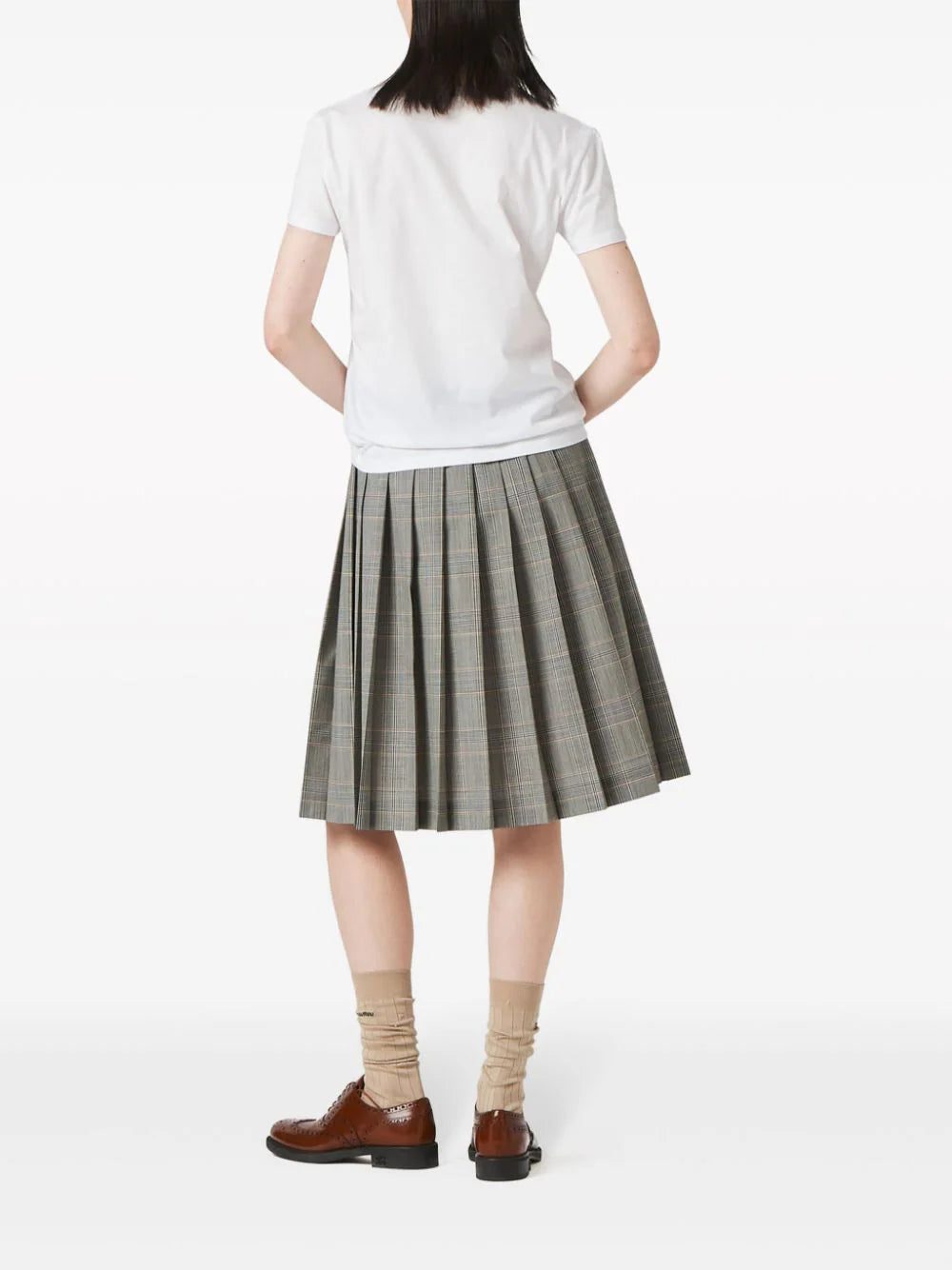 Miu Miu logo-embroidered cotton T-shirt - Image 3