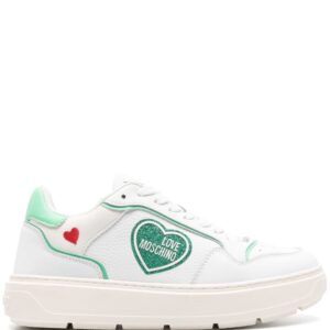 Love Moschino glitter-detailed leather sneakers