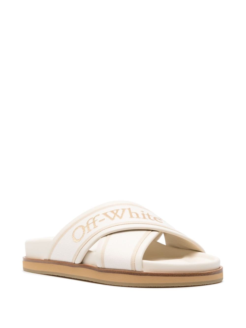 Off-White logo-embroidered slides - Image 2