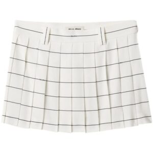Miu Miu  Striped sablé miniskirt