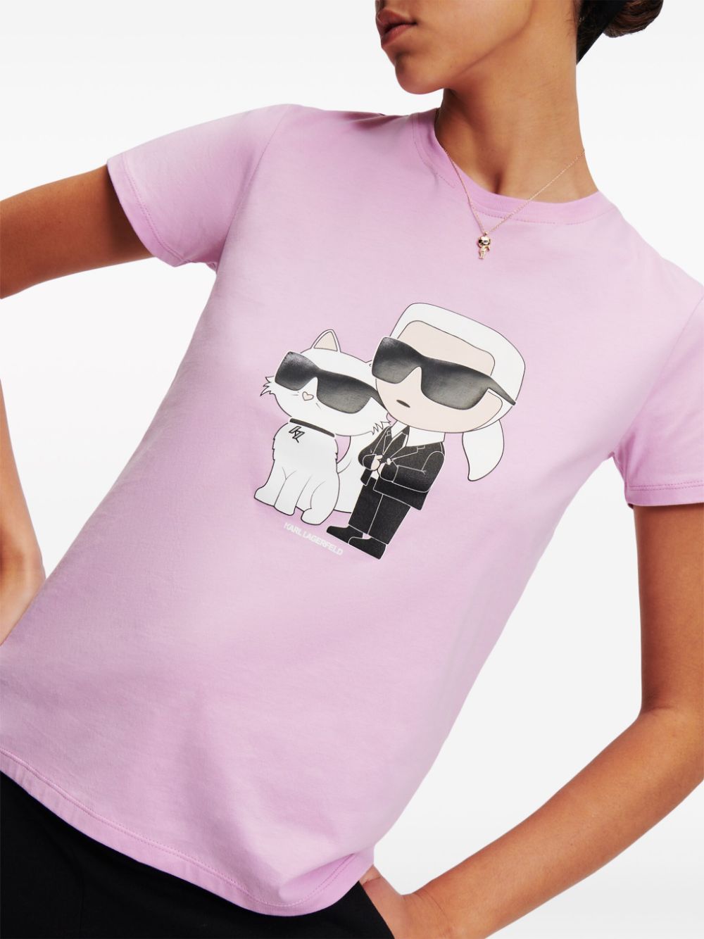 Karl Lagerfeld Ikonik Karl & Choupette T-shirt - Image 4