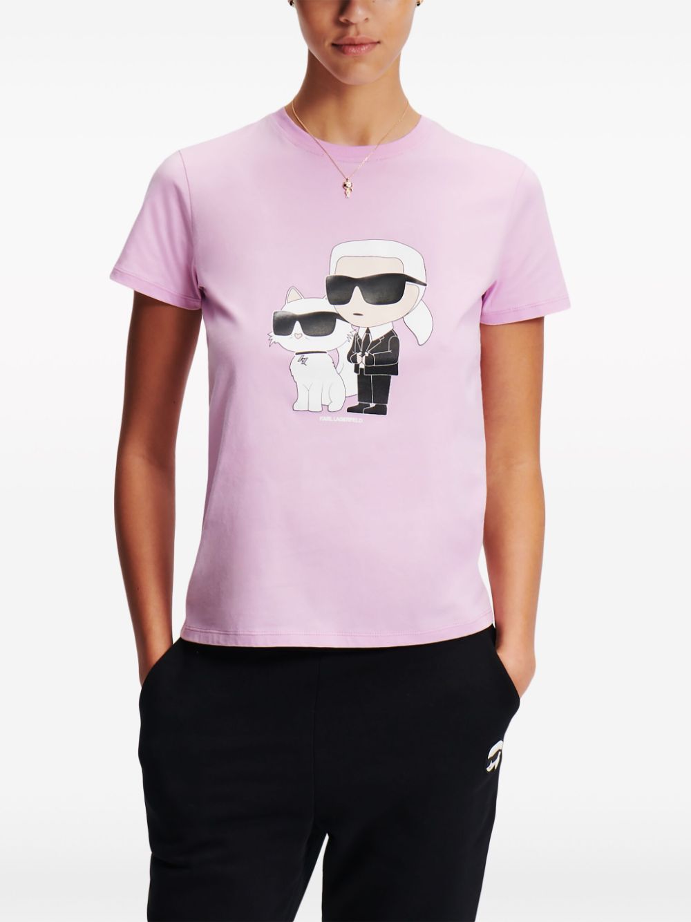 Karl Lagerfeld Ikonik Karl & Choupette T-shirt - Image 2