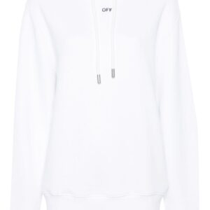 Off-White logo-print cotton hoodie