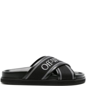 Off-White Cloud criss-cross strap slides