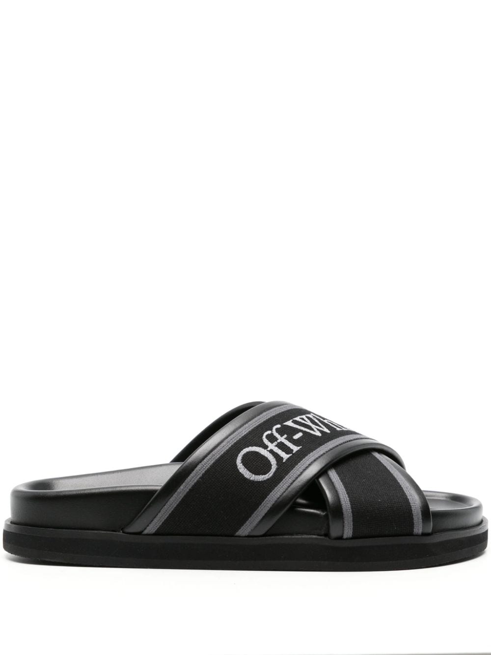Off-White Cloud criss-cross strap slides