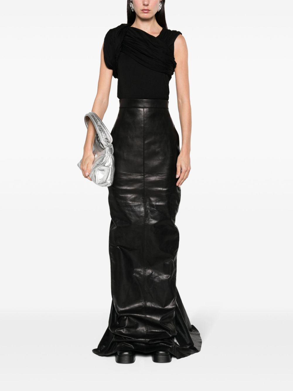 Rick Owens Dirt Pillar maxi leather skirt - Image 2
