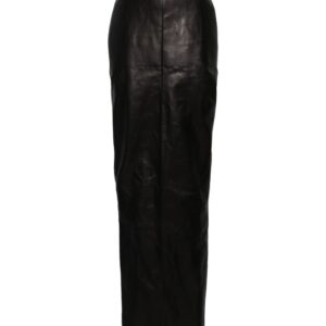 Rick Owens  Dirt Pillar maxi leather skirt