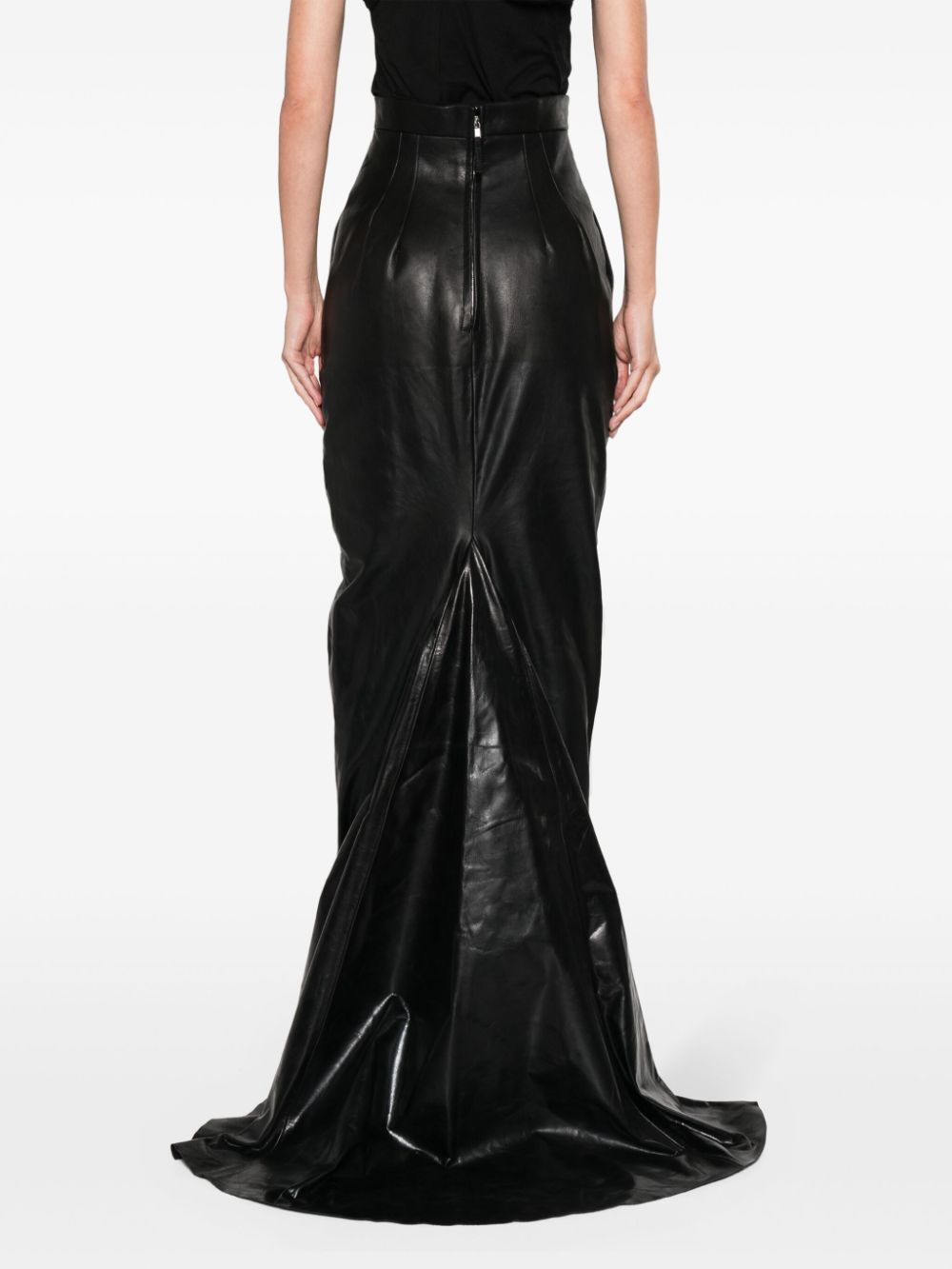 Rick Owens Dirt Pillar maxi leather skirt - Image 4