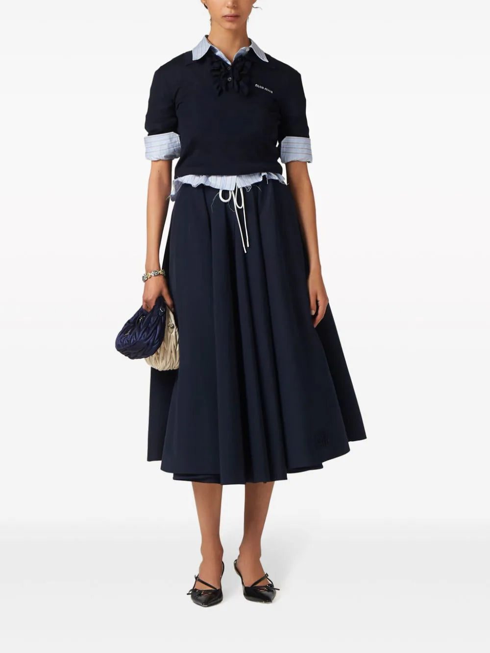 Miu Miu striped cotton shirt - Image 2