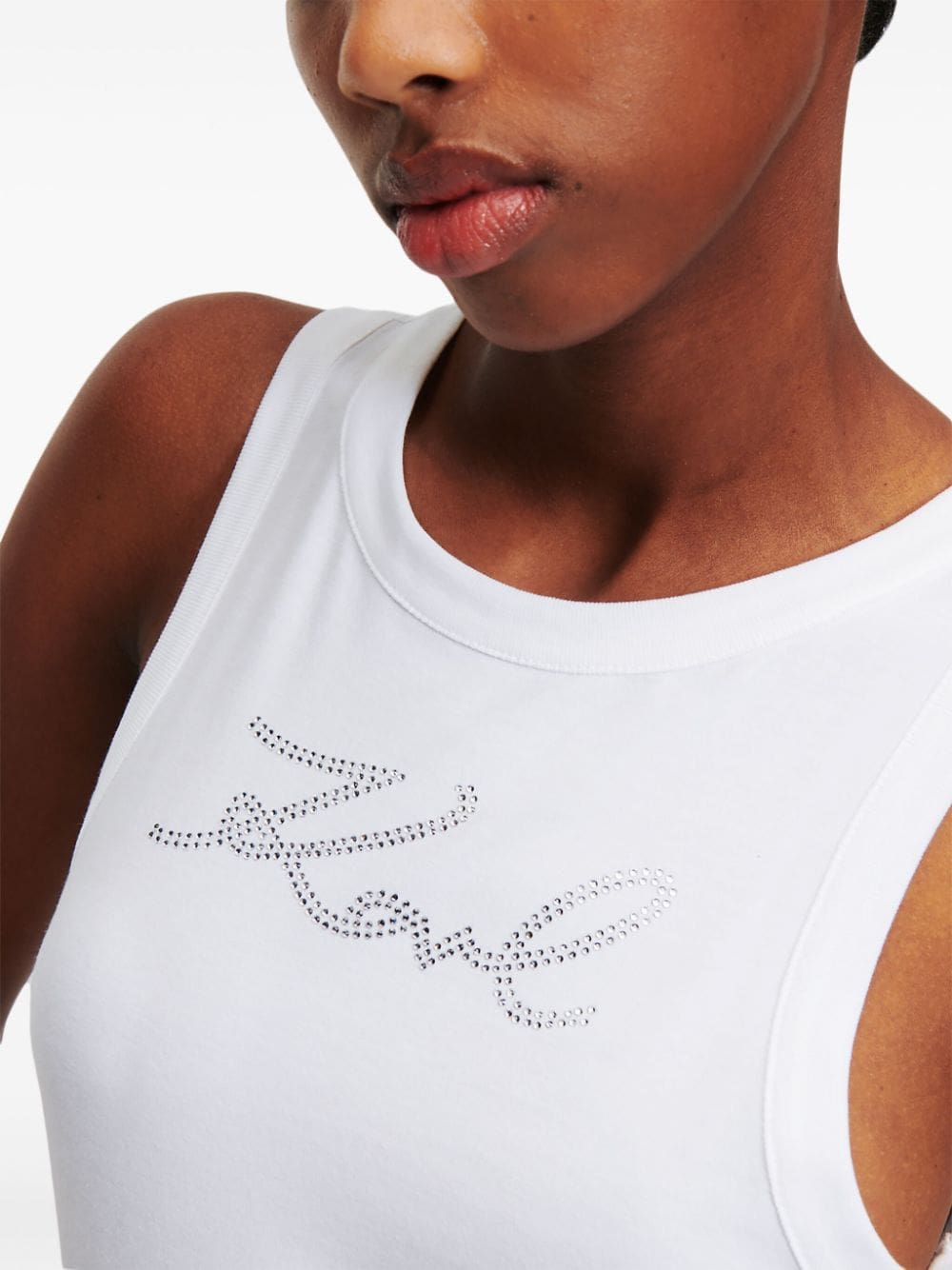 Karl Lagerfeld Signature rhinestone-embellished tank top - Image 5
