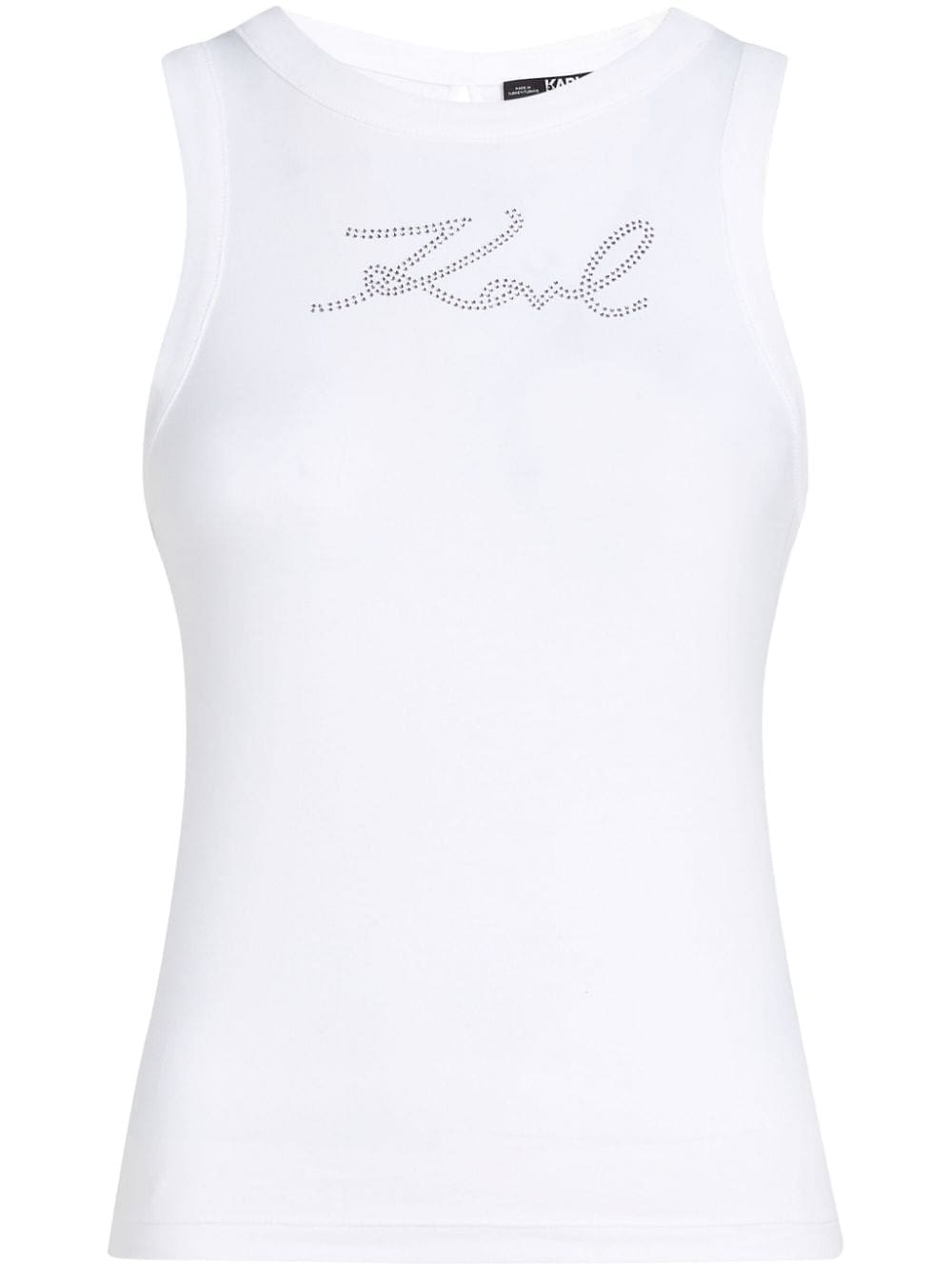 Karl Lagerfeld Signature rhinestone-embellished tank top