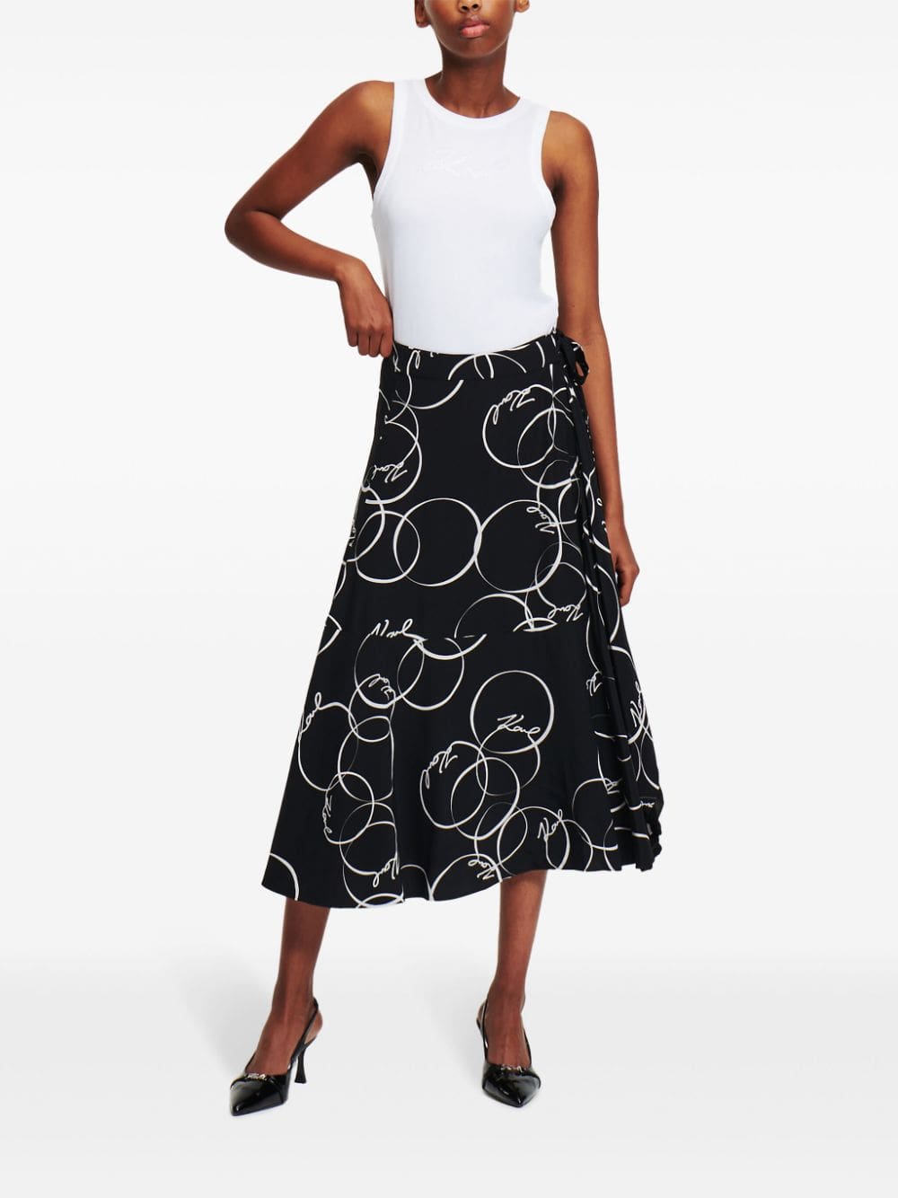 Karl Lagerfeld Signature rhinestone-embellished tank top - Image 2