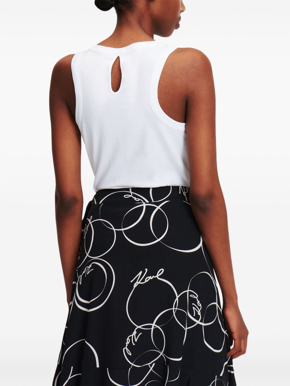 Karl Lagerfeld Signature rhinestone-embellished tank top - Image 4
