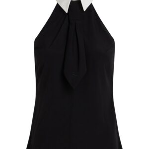 Karl Lagerfeld collar-detail halterneck top