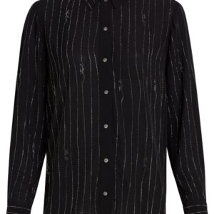 Karl Lagerfeld pinstriped rhinestone-embellished shirt