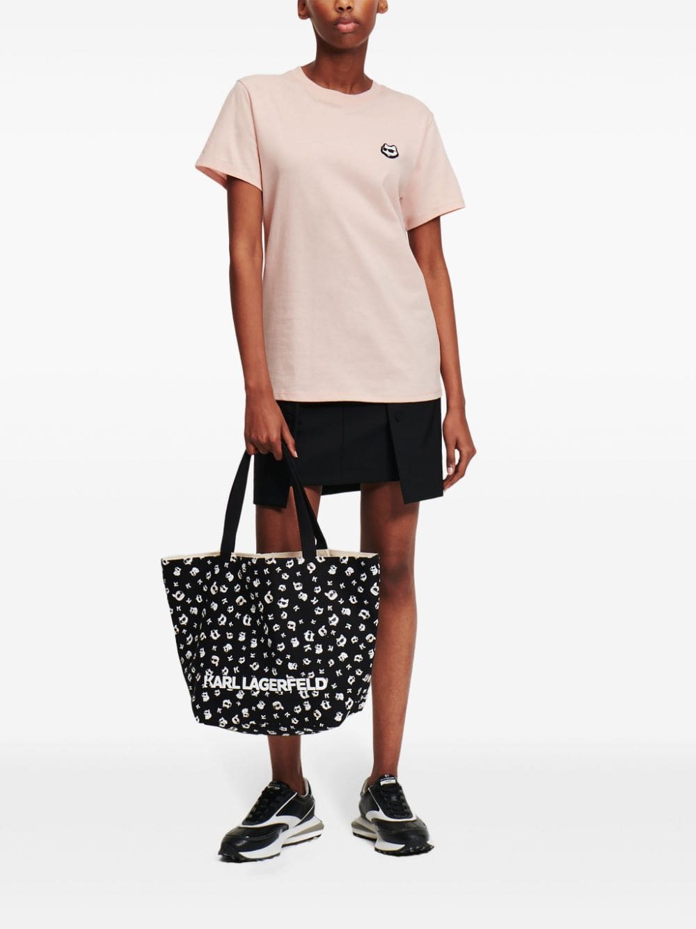 Karl Lagerfeld Ikonik logo-appliqué T-shirt - Image 2