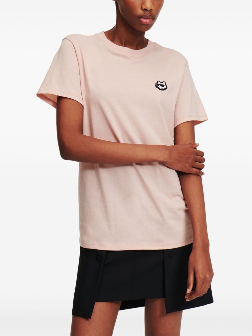 Karl Lagerfeld Ikonik logo-appliqué T-shirt - Image 3