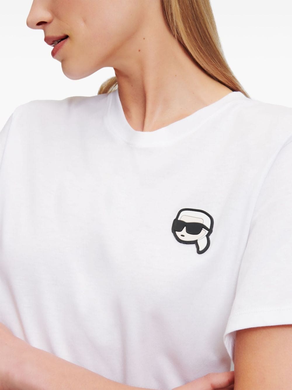 Karl Lagerfeld Ikonik logo-appliqué T-shirt - Image 5