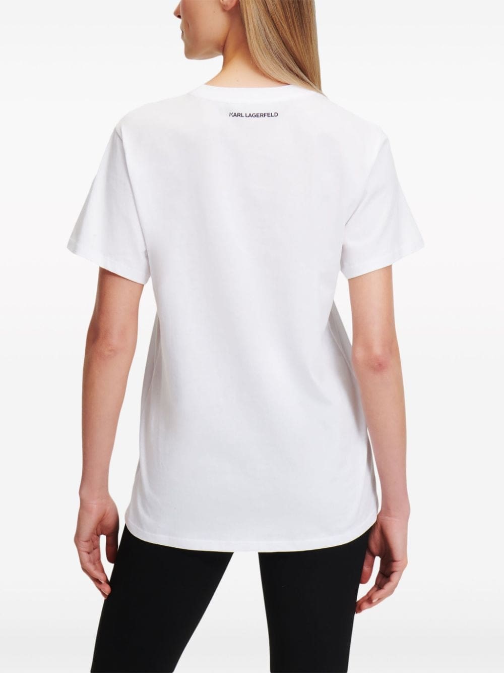 Karl Lagerfeld Ikonik logo-appliqué T-shirt - Image 4