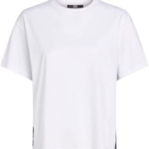 Karl Lagerfeld logo-tape organic-cotton T-shirt