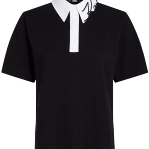Karl Lagerfeld Signature organic-cotton polo shirt