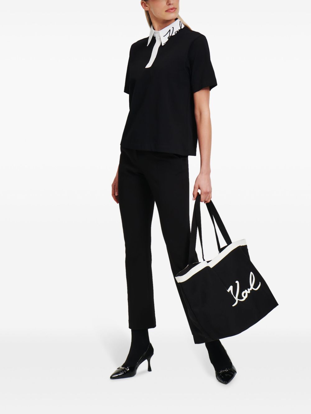Karl Lagerfeld Signature organic-cotton polo shirt - Image 2