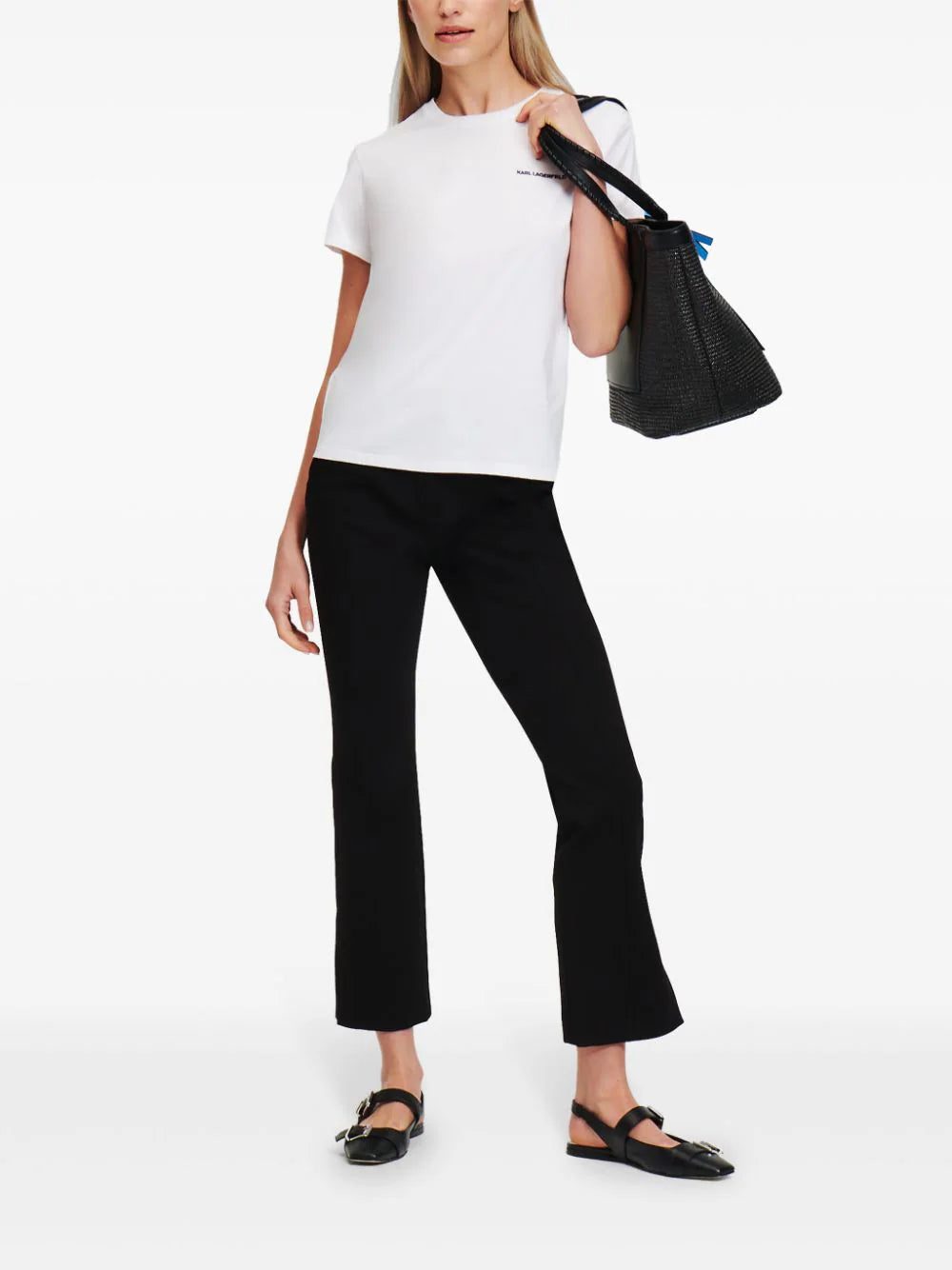 Karl Lagerfeld logo-embroidered organic-cotton T-shirt - Image 2