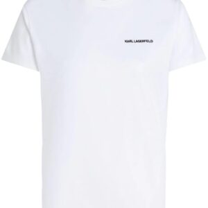 Karl Lagerfeld logo-embroidered organic-cotton T-shirt