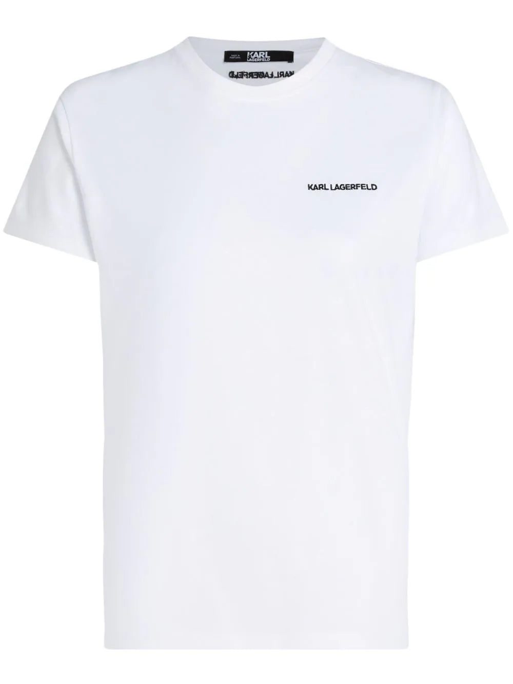 Karl Lagerfeld logo-embroidered organic-cotton T-shirt