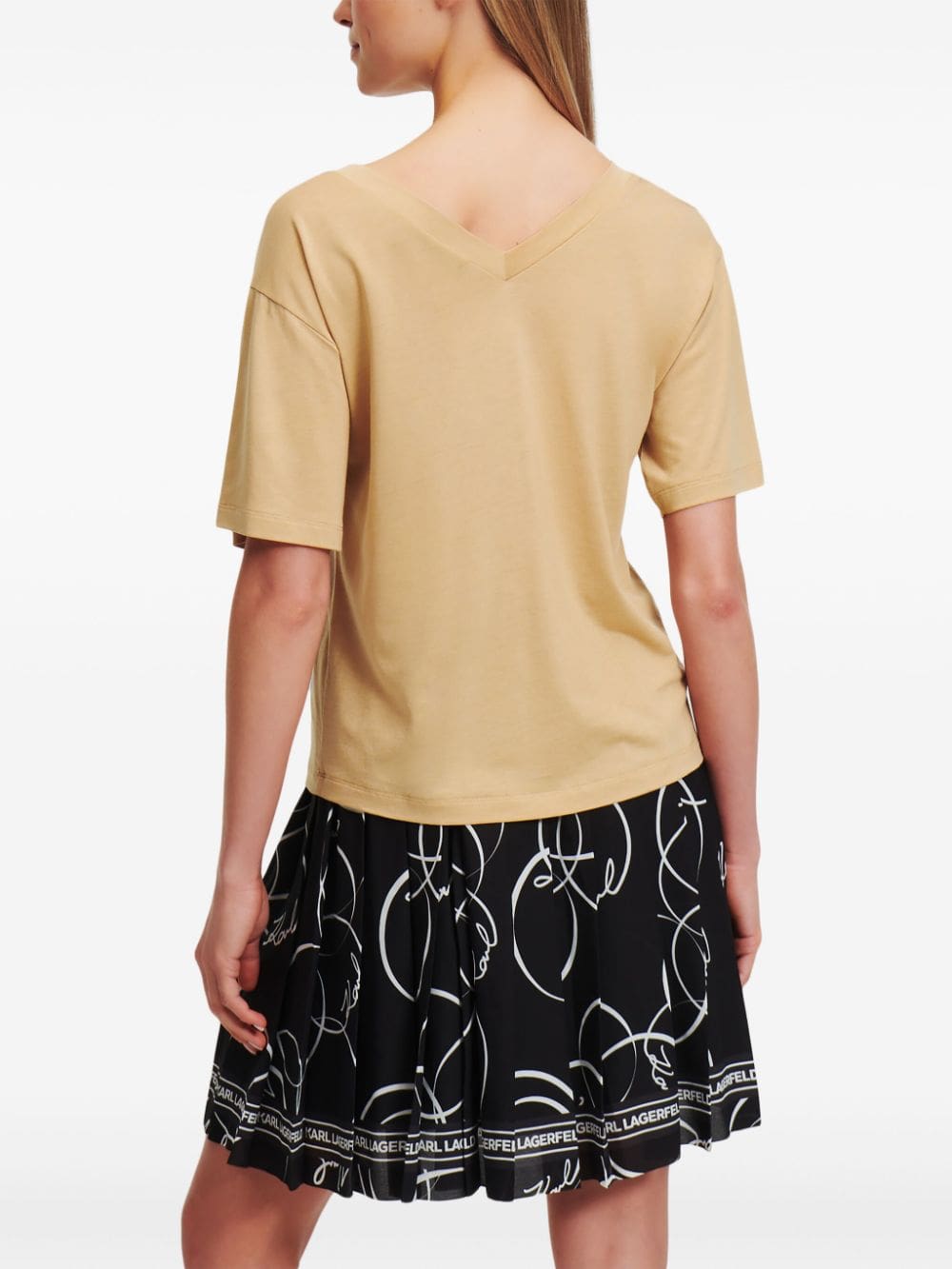 Karl Lagerfeld Signature V-neck T-shirt - Image 4