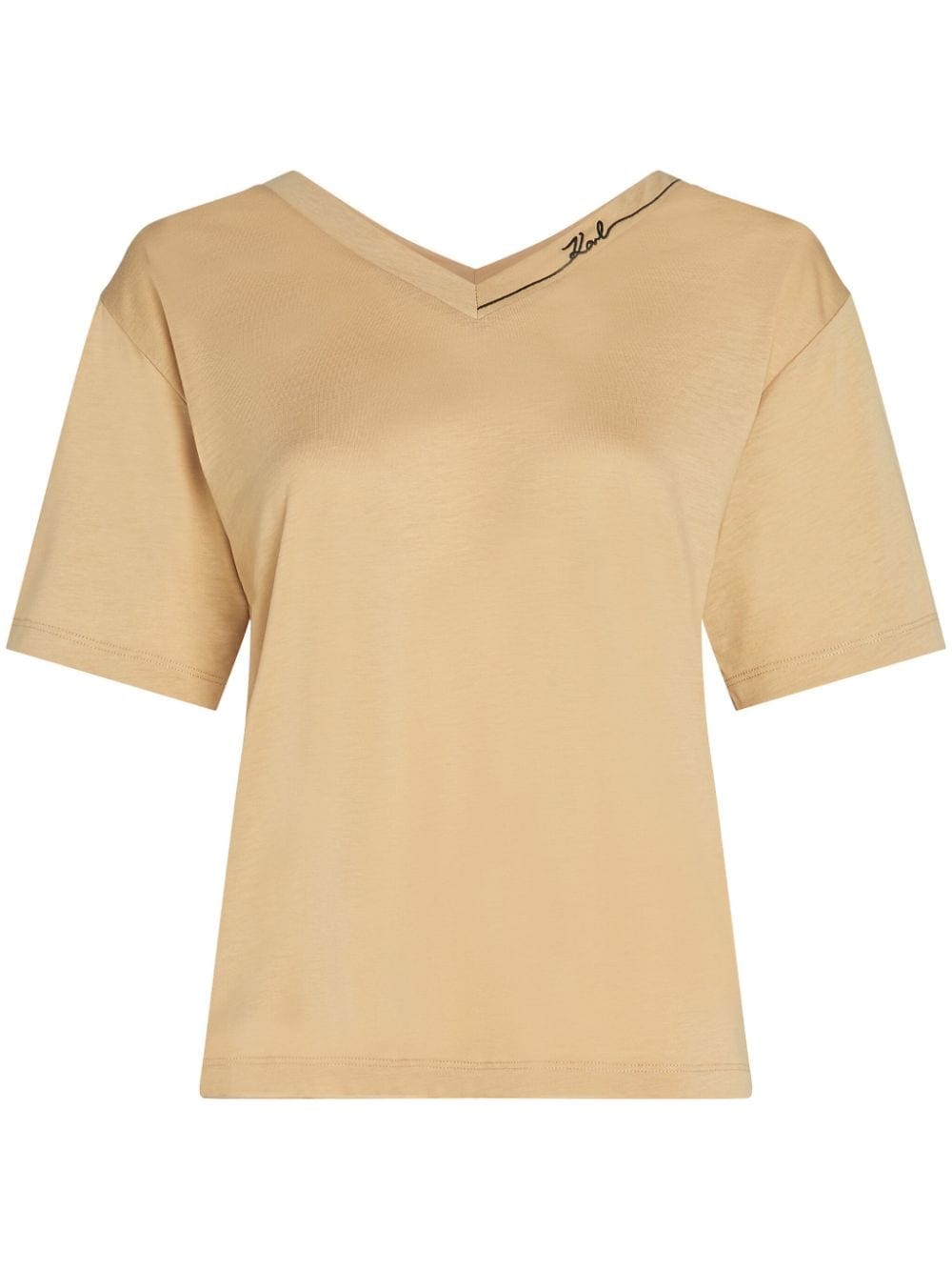 Karl Lagerfeld Signature V-neck T-shirt