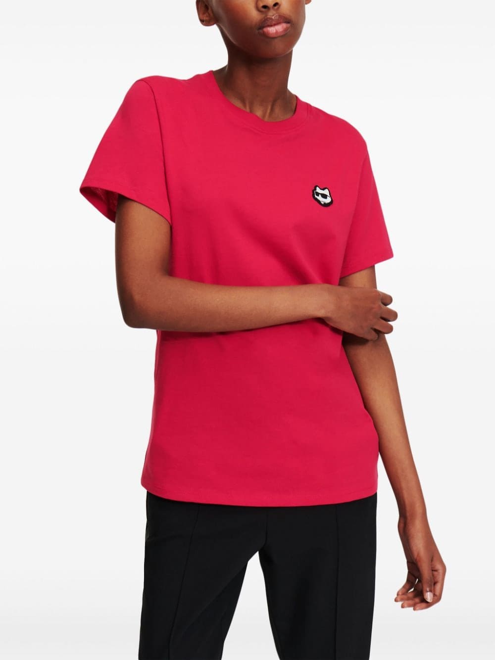 Karl Lagerfeld Ikonik logo-appliqué T-shirt - Image 3