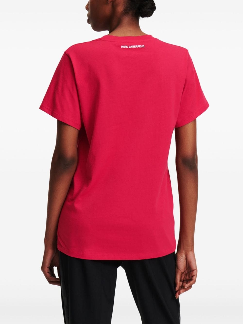 Karl Lagerfeld Ikonik logo-appliqué T-shirt - Image 4