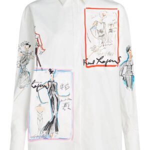 Karl Lagerfeld Archive Sketch organic-cotton shirt