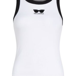 Karl Lagerfeld sunglasses-print organic-cotton tank top