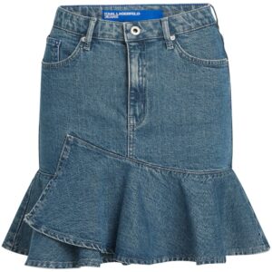 Karl Lagerfeld Jeans  ruffled denim mini skirt