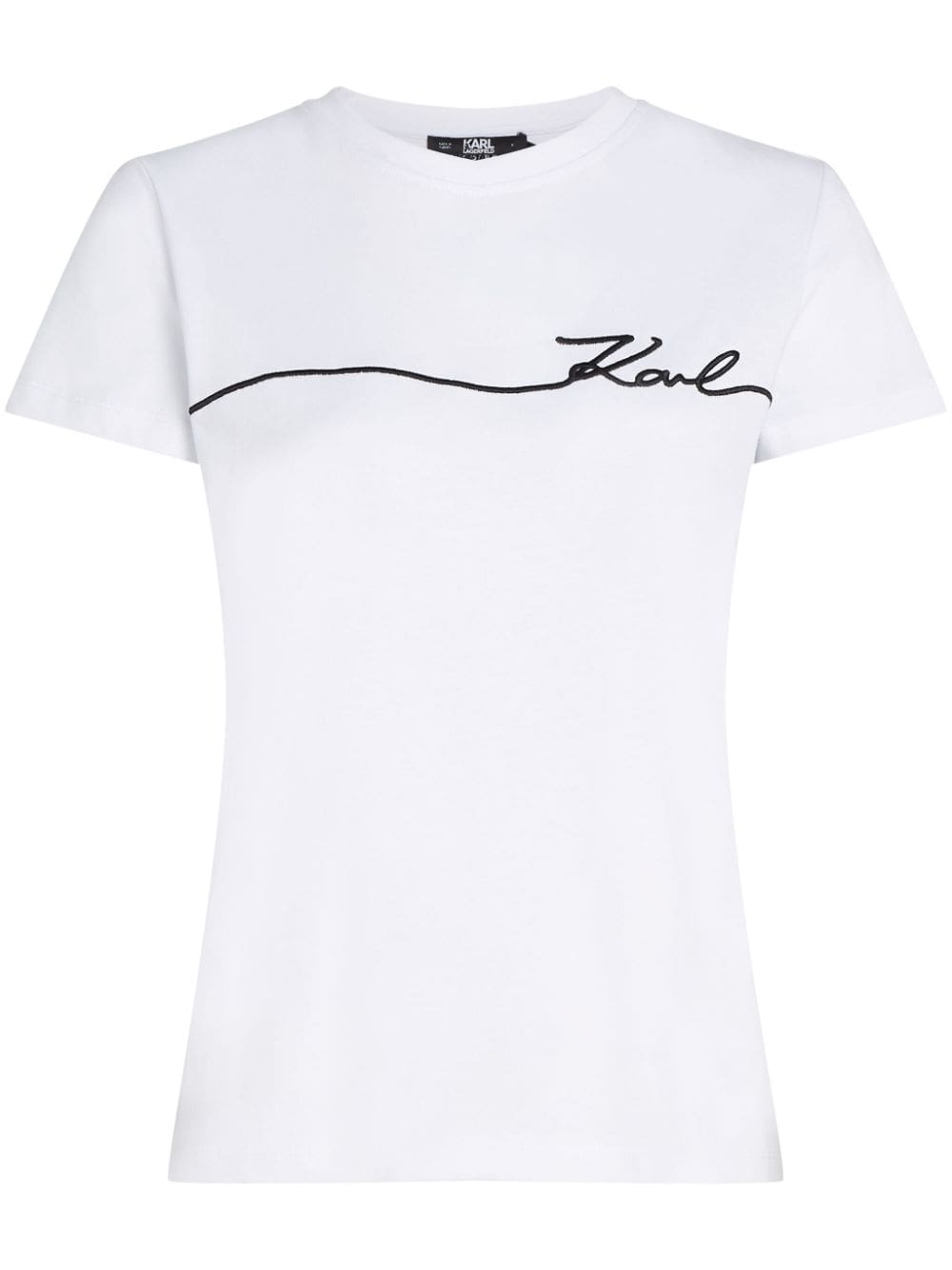 Karl Lagerfeld logo-embroidered crew-neck T-shirt