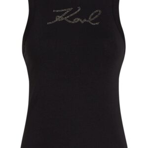 Karl Lagerfeld Signature rhinestone-embellished tank top