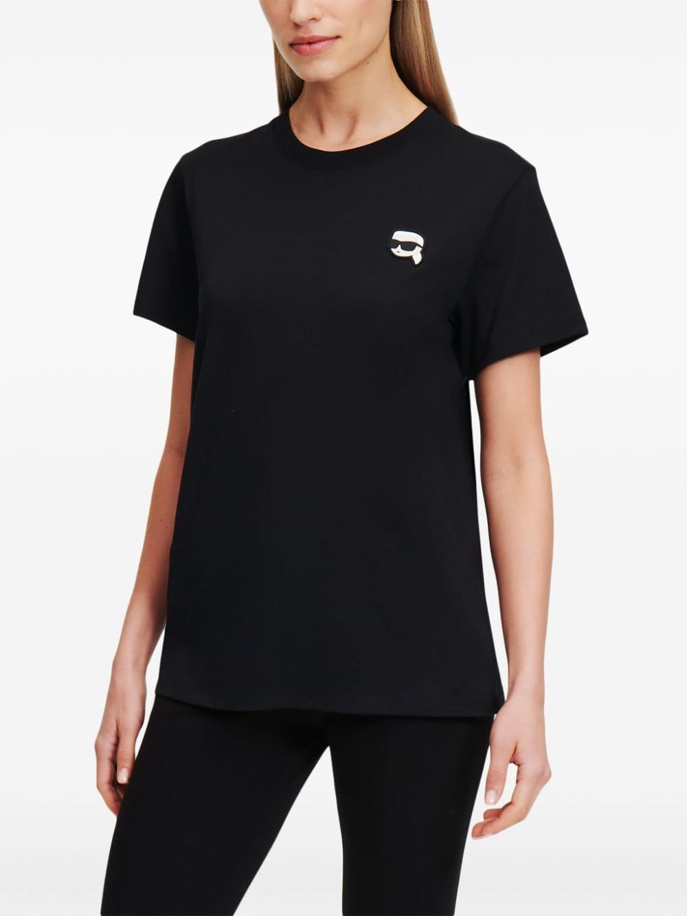 Karl Lagerfeld Ikonik logo-appliqué T-shirt - Image 3