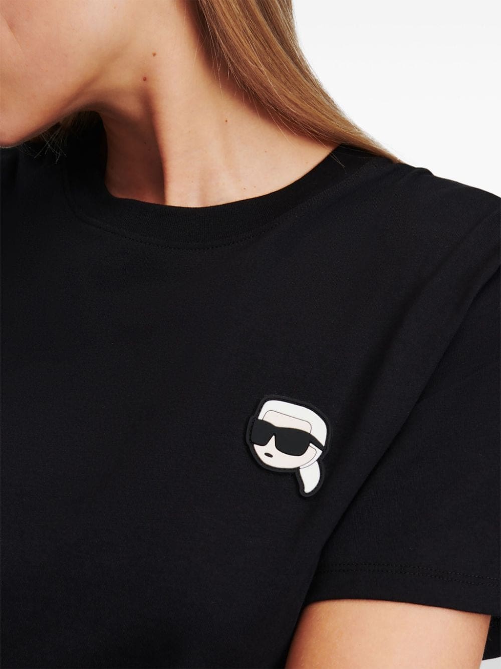 Karl Lagerfeld Ikonik logo-appliqué T-shirt - Image 5