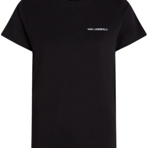 Karl Lagerfeld logo-embroidered organic-cotton T-shirt