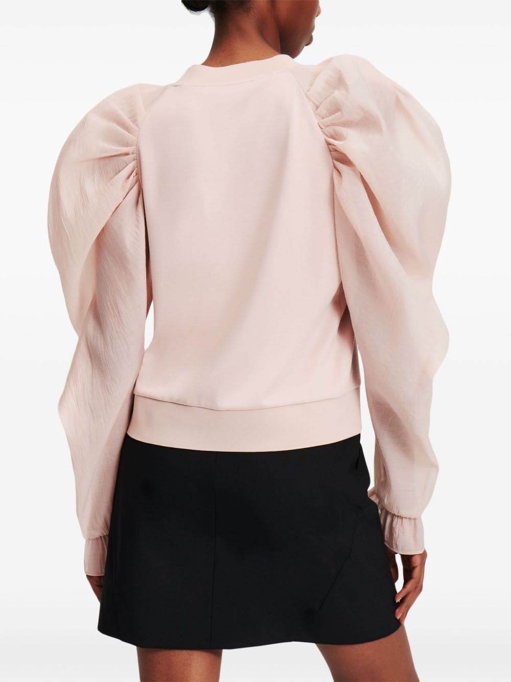 Karl Lagerfeld organza-sleeve sweatshirt - Image 4