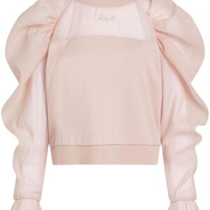Karl Lagerfeld organza-sleeve sweatshirt