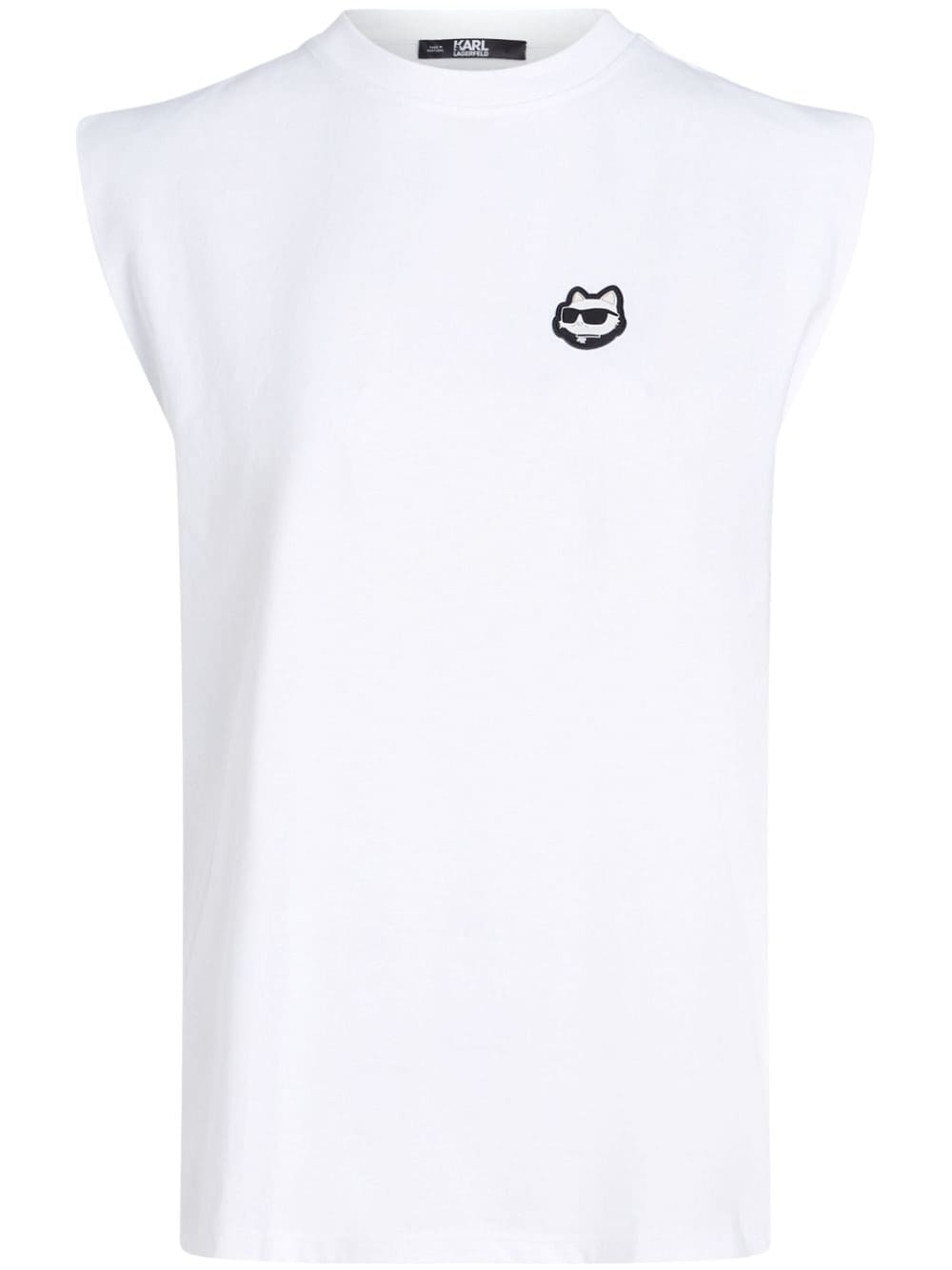 Karl Lagerfeld Ikonik appliqué-detail tank top