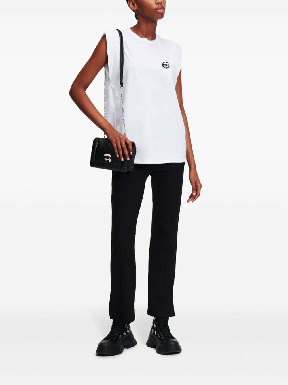Karl Lagerfeld Ikonik appliqué-detail tank top - Image 2